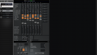 Click to display the Korg T2 EX Combi Editor
