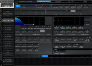 Click to display the Yamaha MOXF 8 Voice - Element / Amp / Pitch Editor