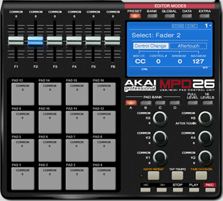 Click to display the Akai Pro MPD26 Edit Buffer Editor