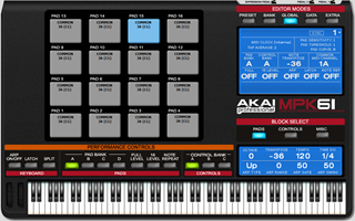 Click to display the Akai Pro MPK61 MPK61 Global Editor