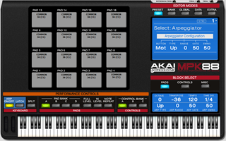 Click to display the Akai Pro MPK88 MPK88 Edit Buffer Editor