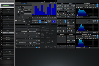 Click to display the Alesis QuadraSynth S4+ Rck Mix Prg 9 Editor