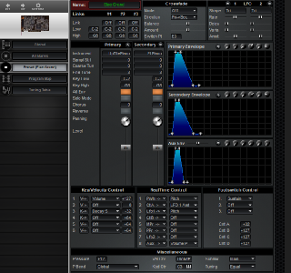Click to display the E-MU Sound Engine Preset Editor