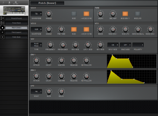 Click to display the Europa Jupiter 6 Patch (lower) Editor