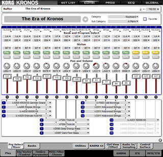 Click to display the Korg Kronos v2 Combination Editor