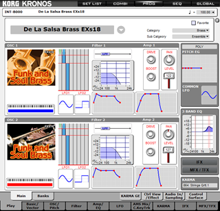 Click to display the Korg Kronos v2 Program - HD-1 Editor