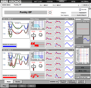 Click to display the Korg Kronos v2 Program - MOD-7 Editor