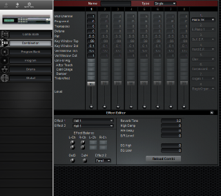 Click to display the Korg M3/R Combination Editor