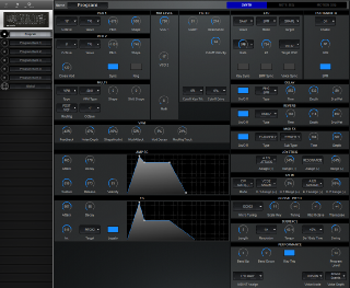 Click to display the Korg Minilogue XD mod Program - Synth Editor