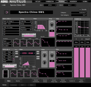 Click to display the Korg Nautilus Program - AL-1 Editor