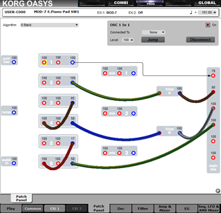 Click to display the Korg OASYS Program - MOD-7 Editor