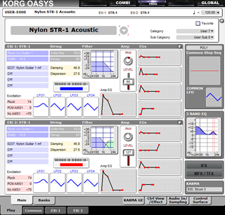 Click to display the Korg OASYS Program - STR-1 Editor