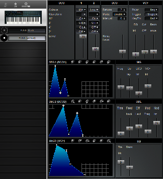 Click to display the Korg Poly-800 II Patch (virtual) Editor