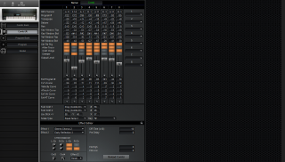 Click to display the Korg T1 EX Combi Editor
