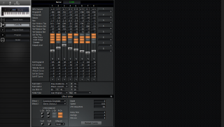 Click to display the Korg T2 Combi Editor