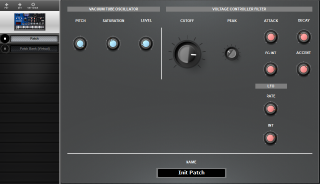 Click to display the Korg volca nubass Patch Editor