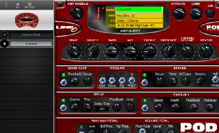 Click to display the Line 6 Guitar POD (V.1) Channel Editor