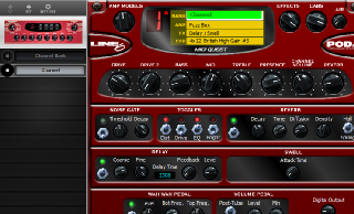 Click to display the Line 6 Guitar POD Pro Channel Editor