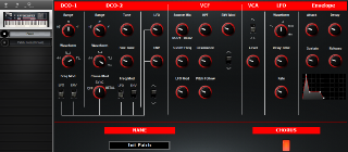 Click to display the Organix JX-3P Patch Editor