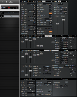 Click to display the Peavey Spectrum Bass II Patch Editor