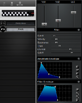 Click to display the Peavey Spectrum Filter Patch Editor