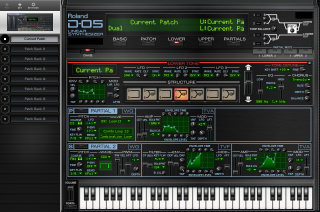 Click to display the Roland D-05 Current Patch - Lower Mode Editor