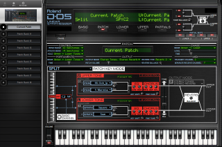 Click to display the Roland D-05 Current Patch - Patch Mode Editor