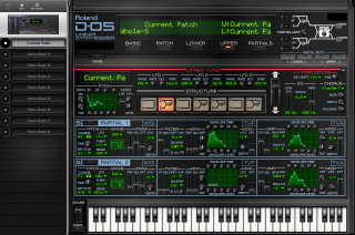 Click to display the Roland D-05 Current Patch - Upper Mode Editor