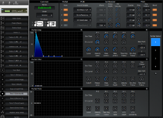 Click to display the Roland D-110 Tone 5 Editor