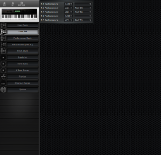 Click to display the Roland D-70 User Set Editor