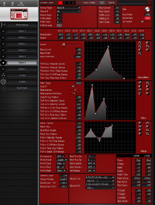 Click to display the Roland D2 Patch 6 Editor