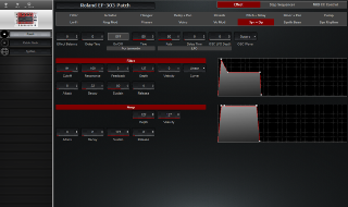 Click to display the Roland EF-303 Patch - Effect Editor