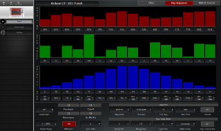 Click to display the Roland EF-303 Patch - Step Sequencer Editor