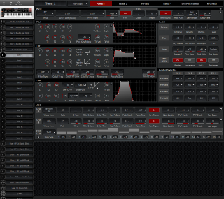 Click to display the Roland FA-06 Tone 1 - Partial Editor