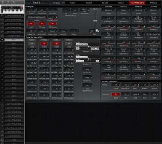 Click to display the Roland FA-06 Tone 1 - Tone/PMT/Control Editor