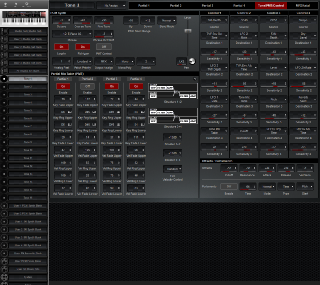 Click to display the Roland FA-07 Tone 1 - Tone/PMT/Control Editor