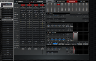 Click to display the Roland Fantom 6 Tone 1 - Drum-Kit Instruments Editor