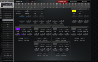 Click to display the Roland Fantom 8 Tone 1 - Drum-Kit Partials Editor