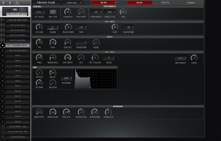 Click to display the Roland Fantom 6 Tone 1 - SH-101 Editor