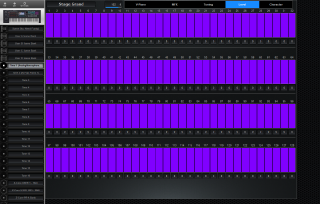 Click to display the Roland Fantom 8 Tone 1 - V-Piano - Level Editor