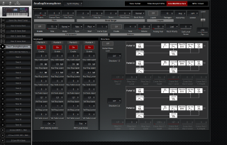 Click to display the Roland Fantom 6 Tone 1 - ZCore-Cmn/Kbd/Structure Editor