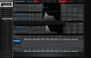 Click to display the Roland Fantom 8 Tone 1 - ZCore-Filter/Amp/LFO/EQ Editor