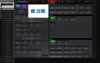 Click to display the Roland Fantom 07 Scene - Effects Editor