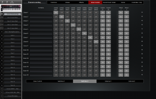 Click to display the Roland Fantom 07 Scene - Zone Control-Switches 2 Editor