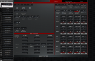 Click to display the Roland Fantom 07 System - System Editor