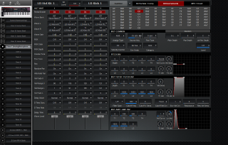 Click to display the Roland Fantom 06 Tone 1 - Drum-Kit Instruments Editor