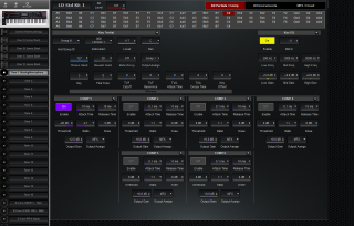 Click to display the Roland Fantom 06 Tone 1 - Drum-Kit Partials Editor