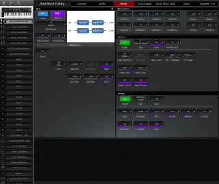 Click to display the Roland Fantom 06 Scene - Effects Editor