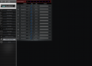 Click to display the Roland GR-50 Rhythm Temp Setup Editor