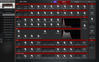 Click to display the Roland JD-XA Analog Tone 1 - Analog Editor